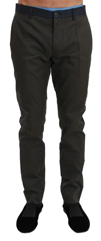 Save up to 60% on new arrivals in clothing – Shop now!  Dolce & Gabbana Elegant Slim Fit Striped Casual Men's Pants