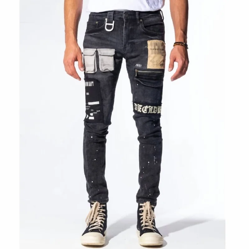 Shop the latest clothing deals – Huge discounts on fashion essentials! Men's Decadence Denim Jean In Jet Black/combo Shop the latest clothing deals – Huge discounts on fashion essentials! Men's Decadence Denim Jean In Jet Black/combo
