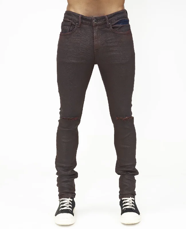 Flash sale: Save big on men's clothing this weekend! Strat Super Skinny Overspray In Burgundy Flash sale: Save big on men's clothing this weekend! Strat Super Skinny Overspray In Burgundy