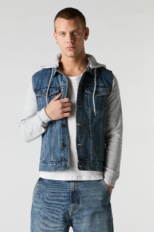 Get fresh fashion for less – Shop trendy clothing at discounted prices. Hooded Denim Trucker Jacket Get fresh fashion for less – Shop trendy clothing at discounted prices. Hooded Denim Trucker Jacket