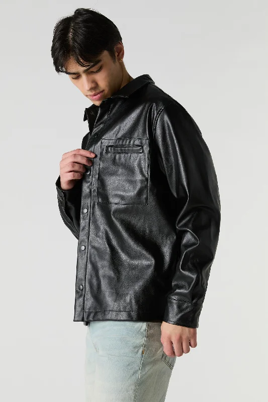 Limited-time offer – Shop top-rated clothing with massive discounts! Faux Leather Shacket Limited-time offer – Shop top-rated clothing with massive discounts! Faux Leather Shacket
