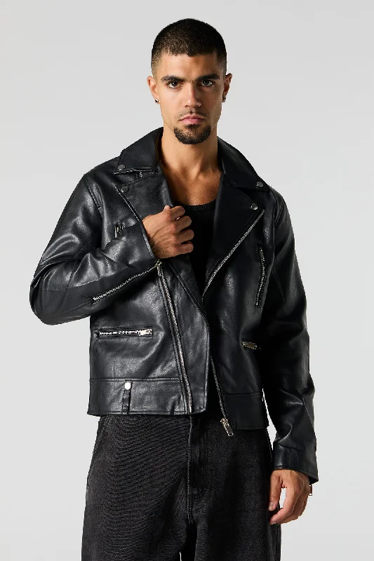 End-of-season sale – men’s clothing essentials up to 60% off! Faux Leather Biker Jacket End-of-season sale – men’s clothing essentials up to 60% off! Faux Leather Biker Jacket