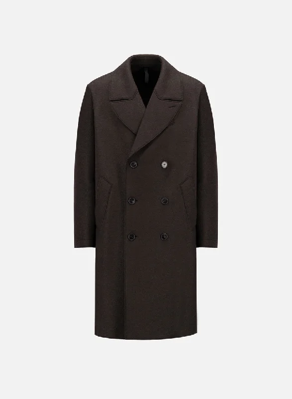 Shop stylish clothing for less – Great deals this week only. Long peacoat pressed wool - Dark Brown Shop stylish clothing for less – Great deals this week only. Long peacoat pressed wool - Dark Brown