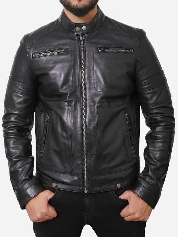 Exclusive offers on men’s wardrobe essentials – save more now! Mason Cafe Racer Genuine Black Leather Jacket Exclusive offers on men’s wardrobe essentials – save more now! Mason Cafe Racer Genuine Black Leather Jacket