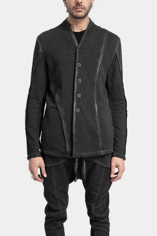 Shop stylish and affordable clothes –   Cold dyed buttoned sweat jacket
