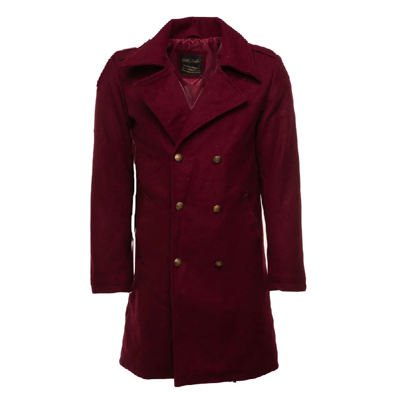 Shop the latest men’s styles at unbelievable prices. Men's Burgundy Wool 3/4 double breasted coat Shop the latest men’s styles at unbelievable prices. Men's Burgundy Wool 3/4 double breasted coat