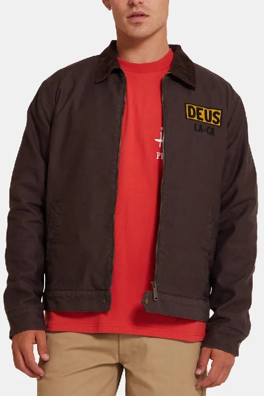 Shop stylish and affordable clothes –   Deus Super Stitious Jacket (Chocolate Brown)