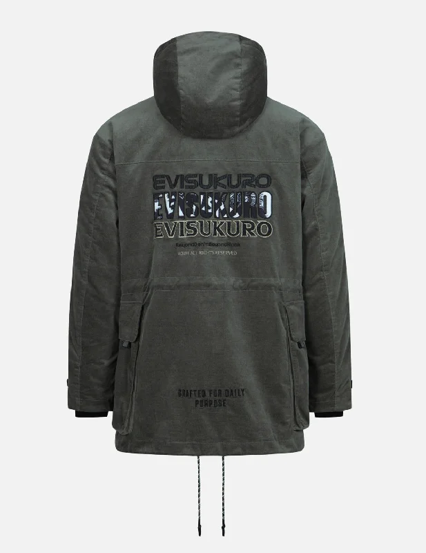 Seasonal clearance – Save on all clothing essentials this weekend.  商标刺绣宽版休闲夹棉露营风衣