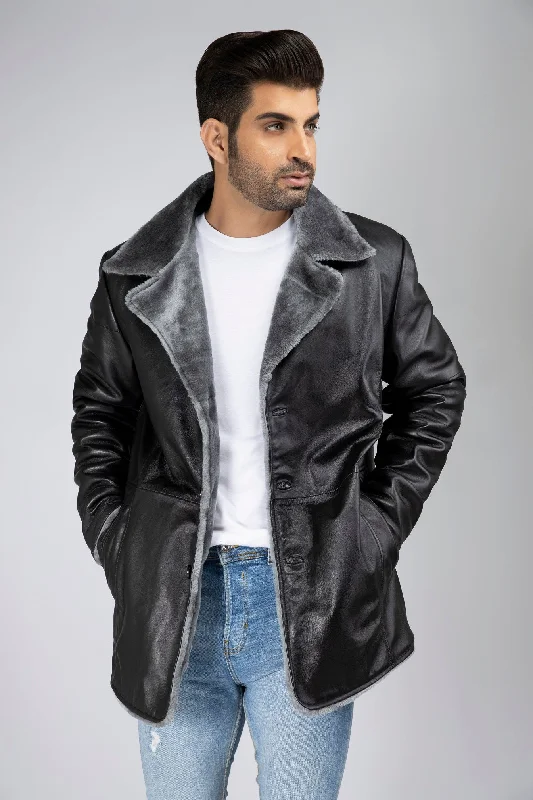 Limited-time promo – up to 70% off on men's essentials. Mens Chaz Front Button Faux Fur Lined Leather Coat Limited-time promo – up to 70% off on men's essentials. Mens Chaz Front Button Faux Fur Lined Leather Coat
