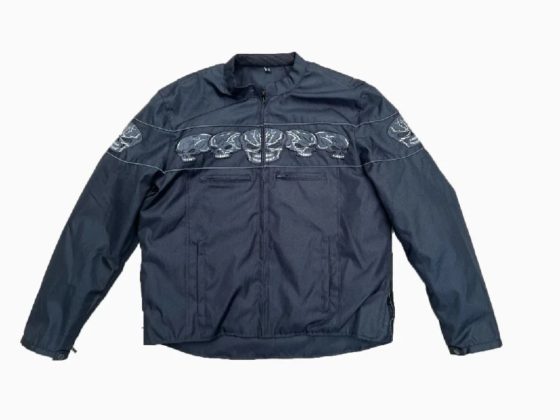 Time to shop! Men’s clothing deals you can’t resist. Men's Textile Jacket With reflective Skull Time to shop! Men’s clothing deals you can’t resist. Men's Textile Jacket With reflective Skull