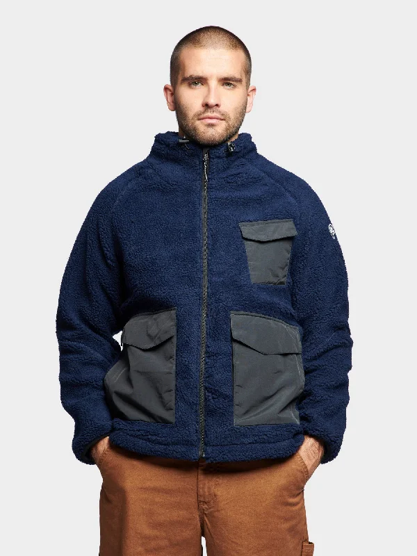 Save big on men’s casual wear – today only! P Bear Angled Pocket Borg Fleece Jacket in Navy Blue Save big on men’s casual wear – today only! P Bear Angled Pocket Borg Fleece Jacket in Navy Blue