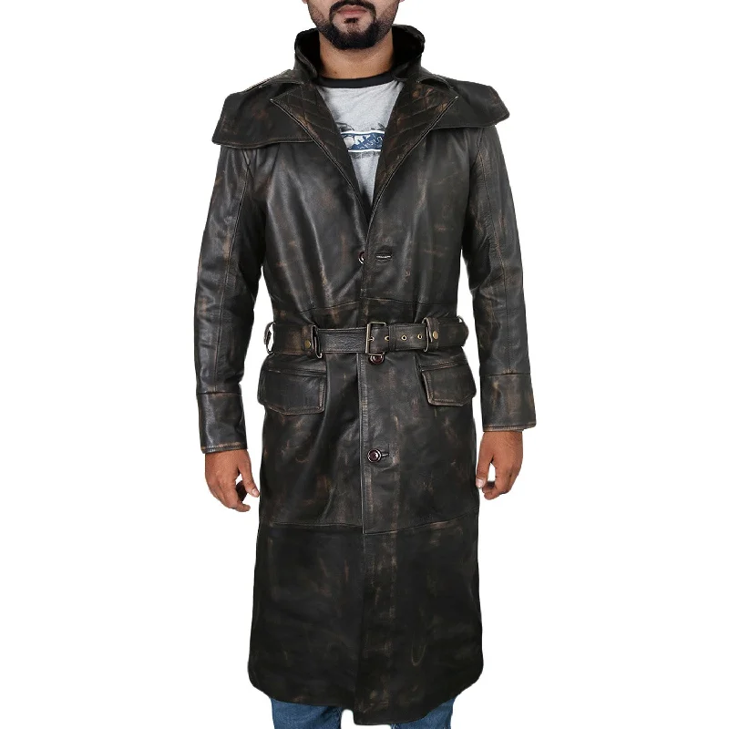 Buy now, pay later – exclusive savings on men’s clothing. Soryn Belted Long Leather Overcoat Buy now, pay later – exclusive savings on men’s clothing. Soryn Belted Long Leather Overcoat