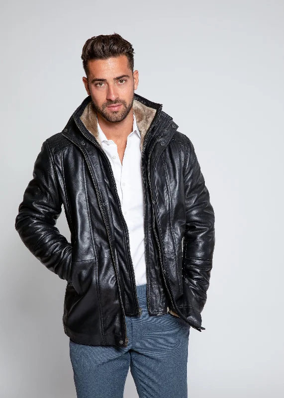 Massive discounts on all clothing items – Shop now for the best prices. Men's Tiberius Premium Lambskin Leather Coat with Fur Massive discounts on all clothing items – Shop now for the best prices. Men's Tiberius Premium Lambskin Leather Coat with Fur