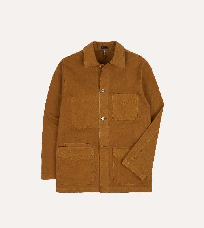 Shop men’s clothing for all seasons – Save big today! Tobacco Cotton Duck Canvas Five-Pocket Chore Jacket Shop men’s clothing for all seasons – Save big today! Tobacco Cotton Duck Canvas Five-Pocket Chore Jacket