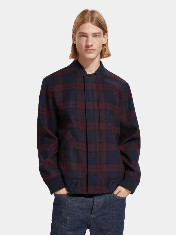 Shop now for the latest fashion trends and enjoy special promotions! Wool blend check bomber jacket Shop now for the latest fashion trends and enjoy special promotions! Wool blend check bomber jacket