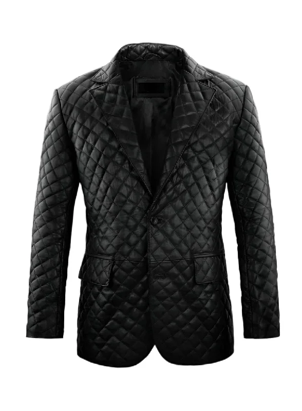 Shop seasonal clothing deals – Big savings on fashion essentials.  Worith Quilted Black Leather Blazer