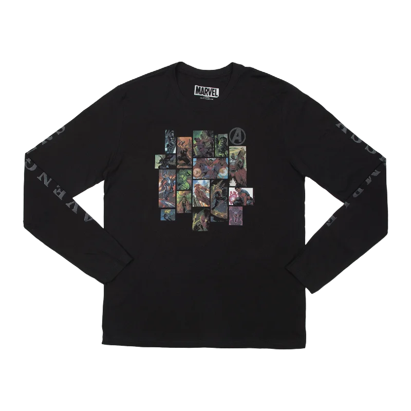 Upgrade your look with stylish, affordable men’s clothing. Avengers Assemble Mosaic Black Long Sleeve Upgrade your look with stylish, affordable men’s clothing. Avengers Assemble Mosaic Black Long Sleeve
