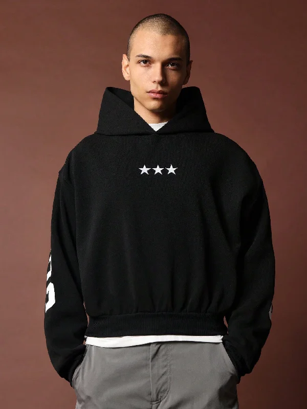 Seasonal discounts on stylish clothes – Perfect for any occasion! Crop Fit Overhead Hoodie With Front And Sleeve Graphic Print Seasonal discounts on stylish clothes – Perfect for any occasion! Crop Fit Overhead Hoodie With Front And Sleeve Graphic Print