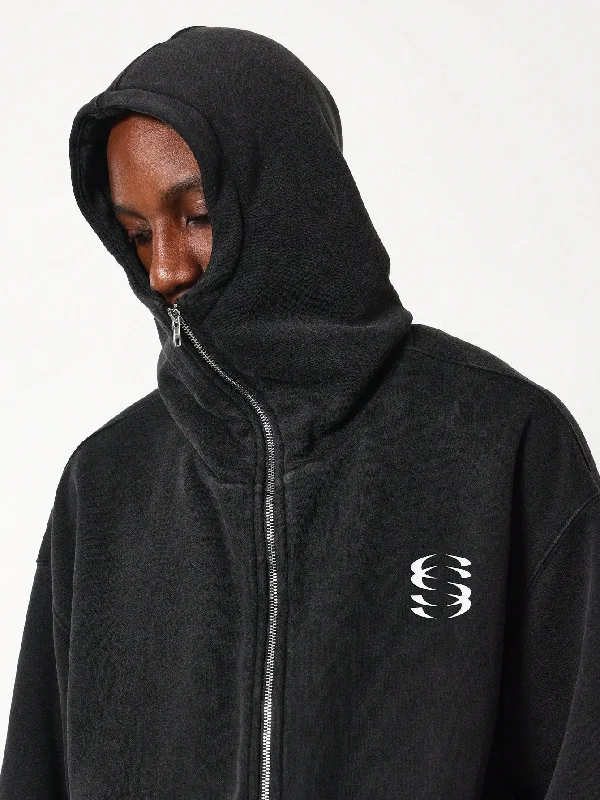 – Shop now and save big.  Crop Fit Washed Zip-Up Masked Hoodie With Graphic Print