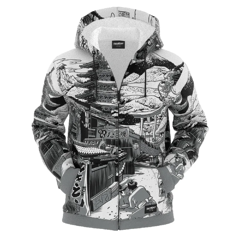 Limited-time promo – up to 70% off on men's essentials.  Japan Street Zip Up Hoodie