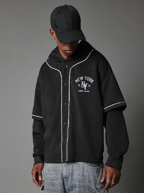 Upgrade your wardrobe with stylish men's apparel – now on sale! Regular Fit Baseball Double Layer Sleeve Hoodie Shirt With Embroidery Upgrade your wardrobe with stylish men's apparel – now on sale! Regular Fit Baseball Double Layer Sleeve Hoodie Shirt With Embroidery