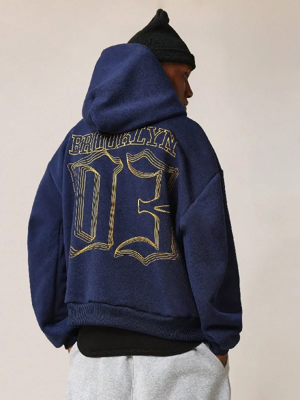 Don’t miss out – Limited-time Regular Fit Overhead Hoodie With Brooklyn Graphic Print Don’t miss out – Limited-time Regular Fit Overhead Hoodie With Brooklyn Graphic Print