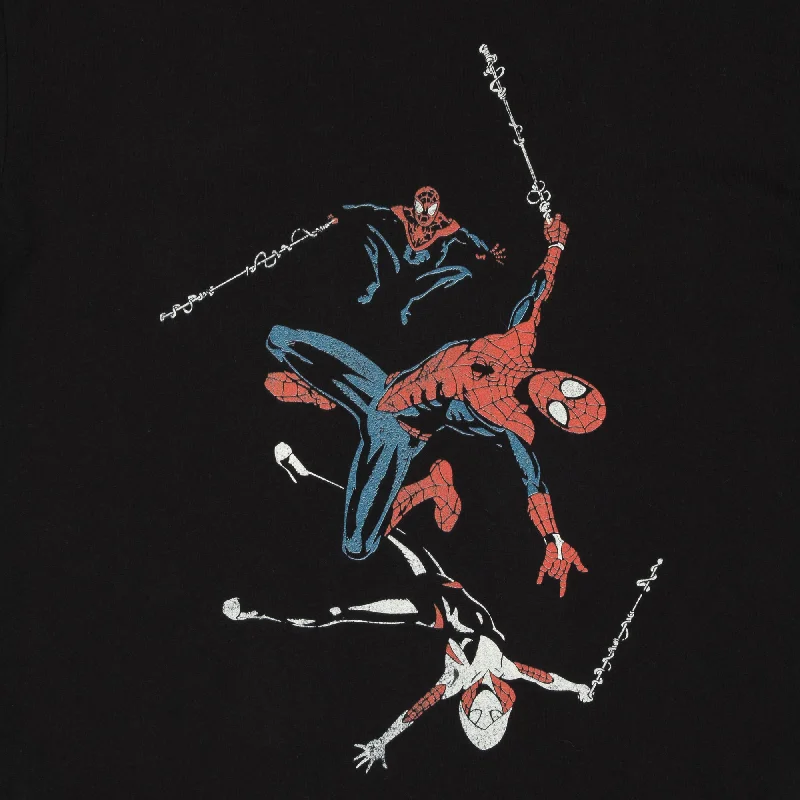 New season, new deals – shop men's clothing now! Spider-Man, Miles Morales, and Ghost Spider Web-Swinging Black Long Sleeve Tee New season, new deals – shop men's clothing now! Spider-Man, Miles Morales, and Ghost Spider Web-Swinging Black Long Sleeve Tee